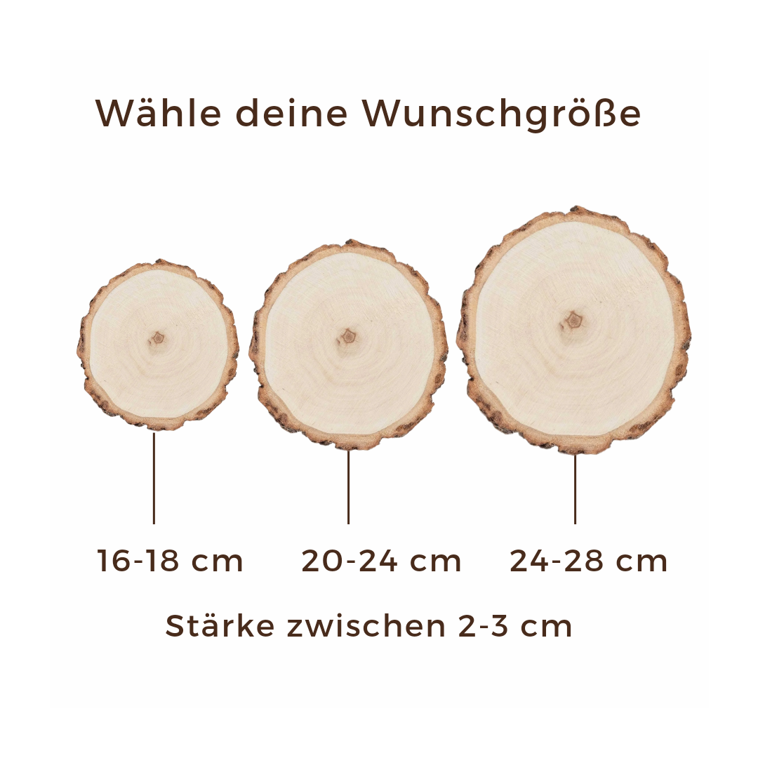 Baumscheibe mit Fotogravur personalisiert